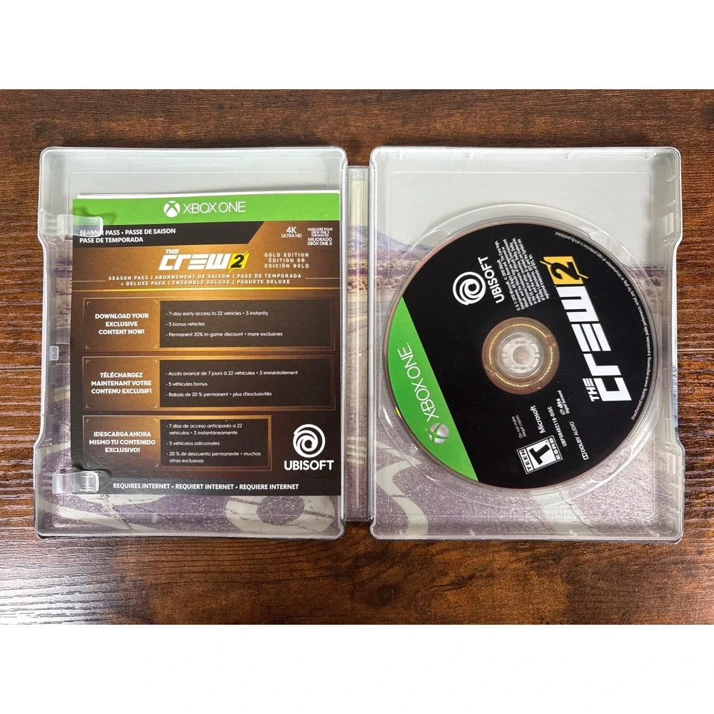 The Crew 2 Gold Edition Xbox One Steelbook Case Ubisoft Racing Game T-Teen